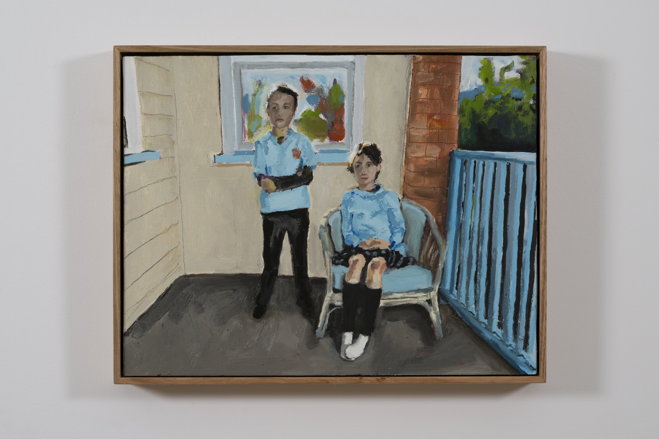 Front Balcony, 2020, oil on board, 32.5 x 42 cm