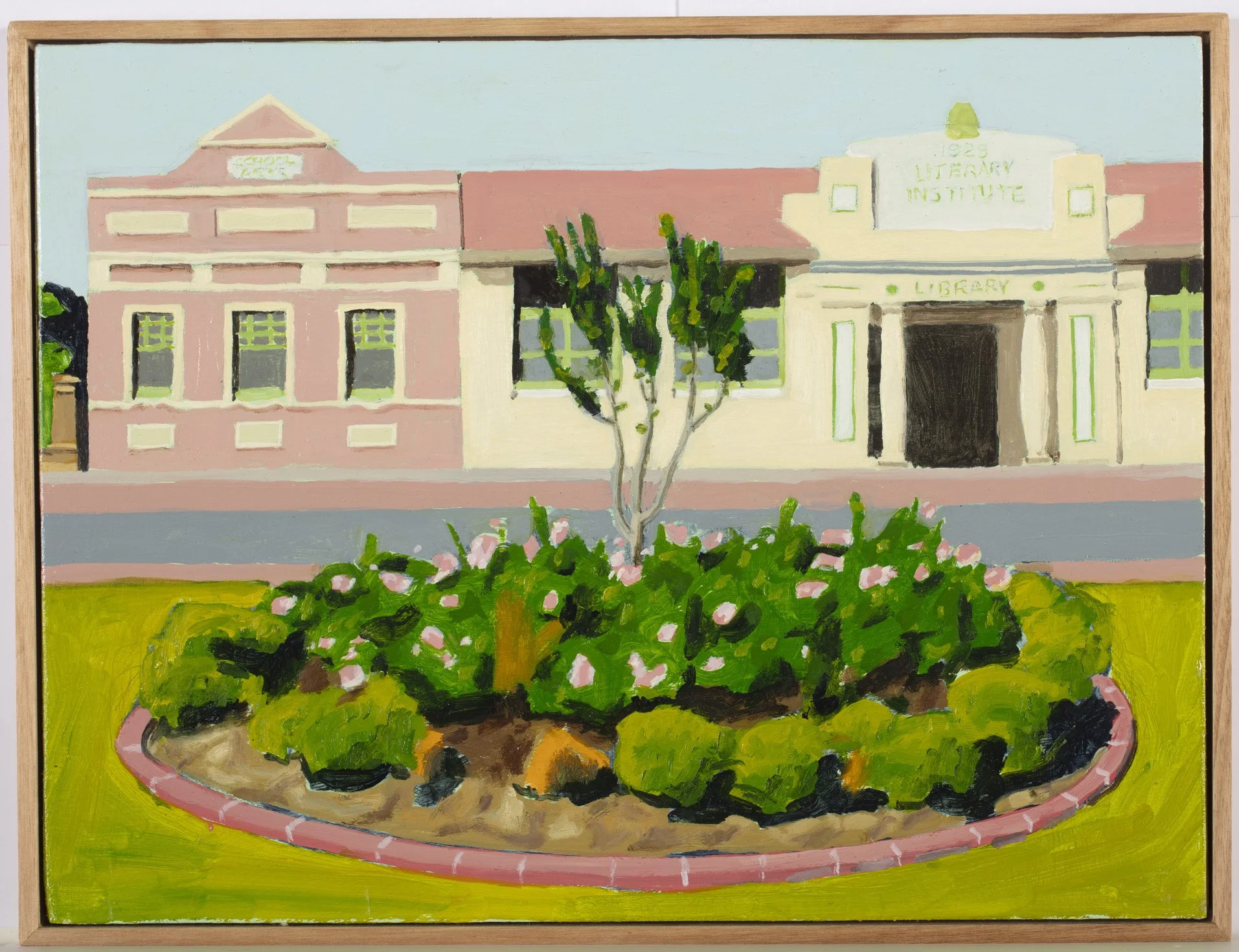 School of Arts, Library (Forbes), 2025, oil on board, 30.5 x 40.5cm
