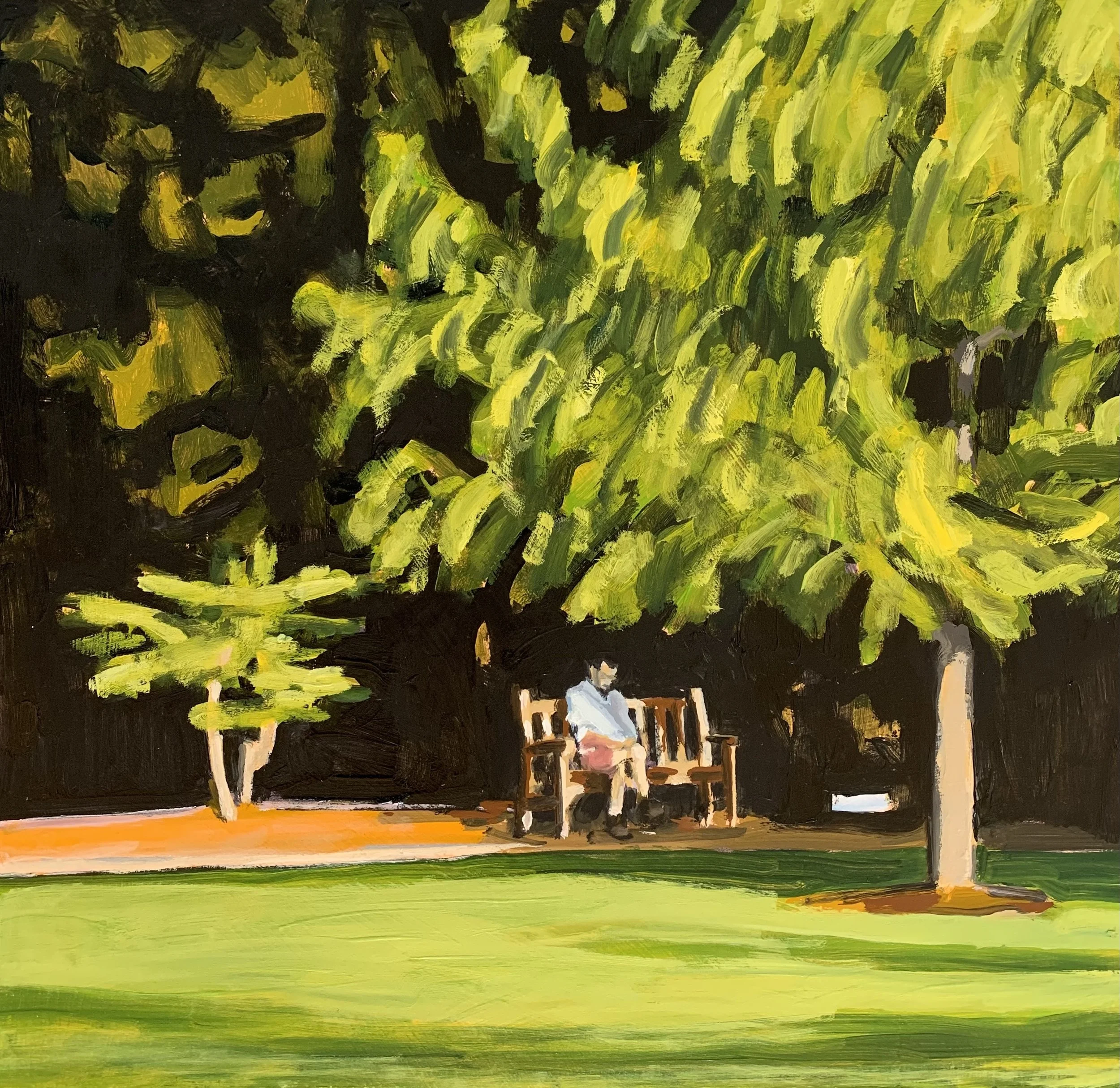 In a Sentimental Mood, oil on board, 40.5 x 40.5cm