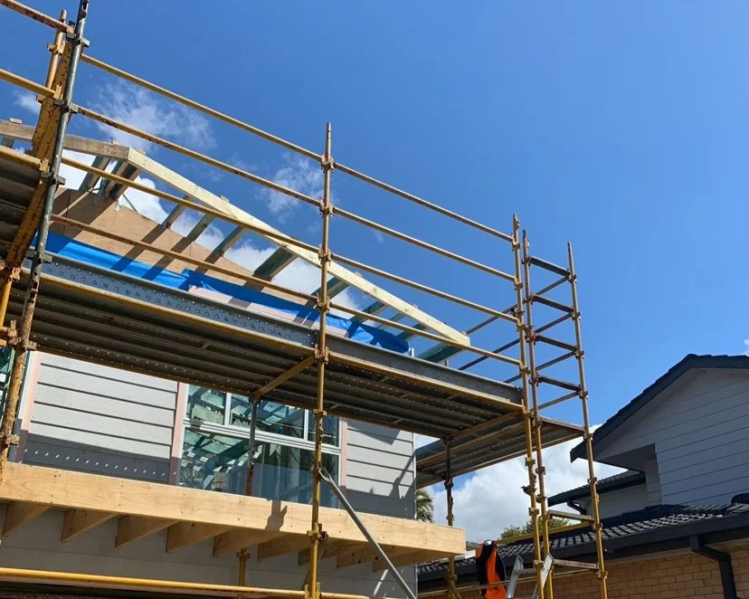 New roof on home renovation extension