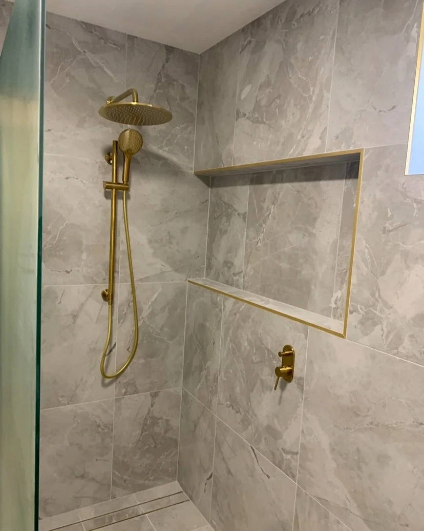 glass screen walk in shower renovation