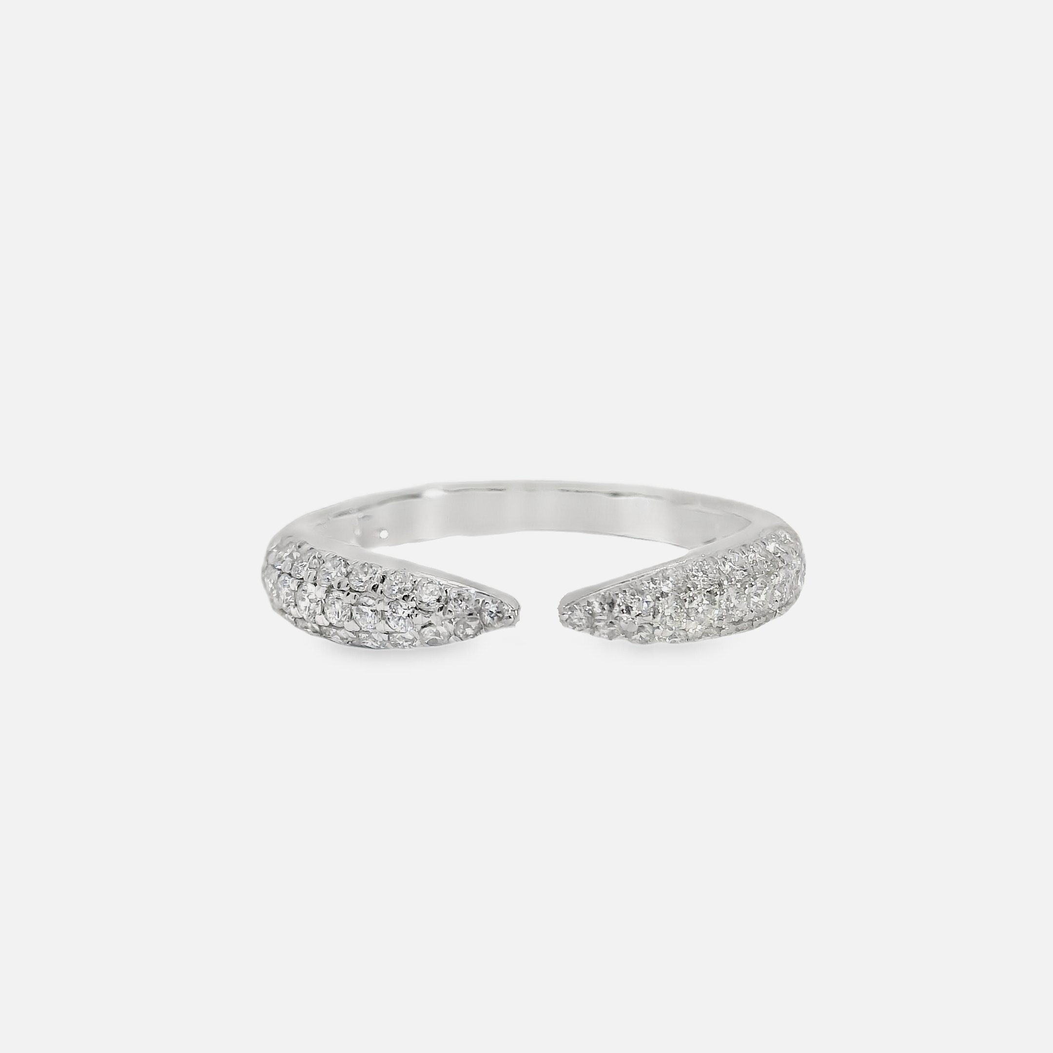 White Gold Claw Ring