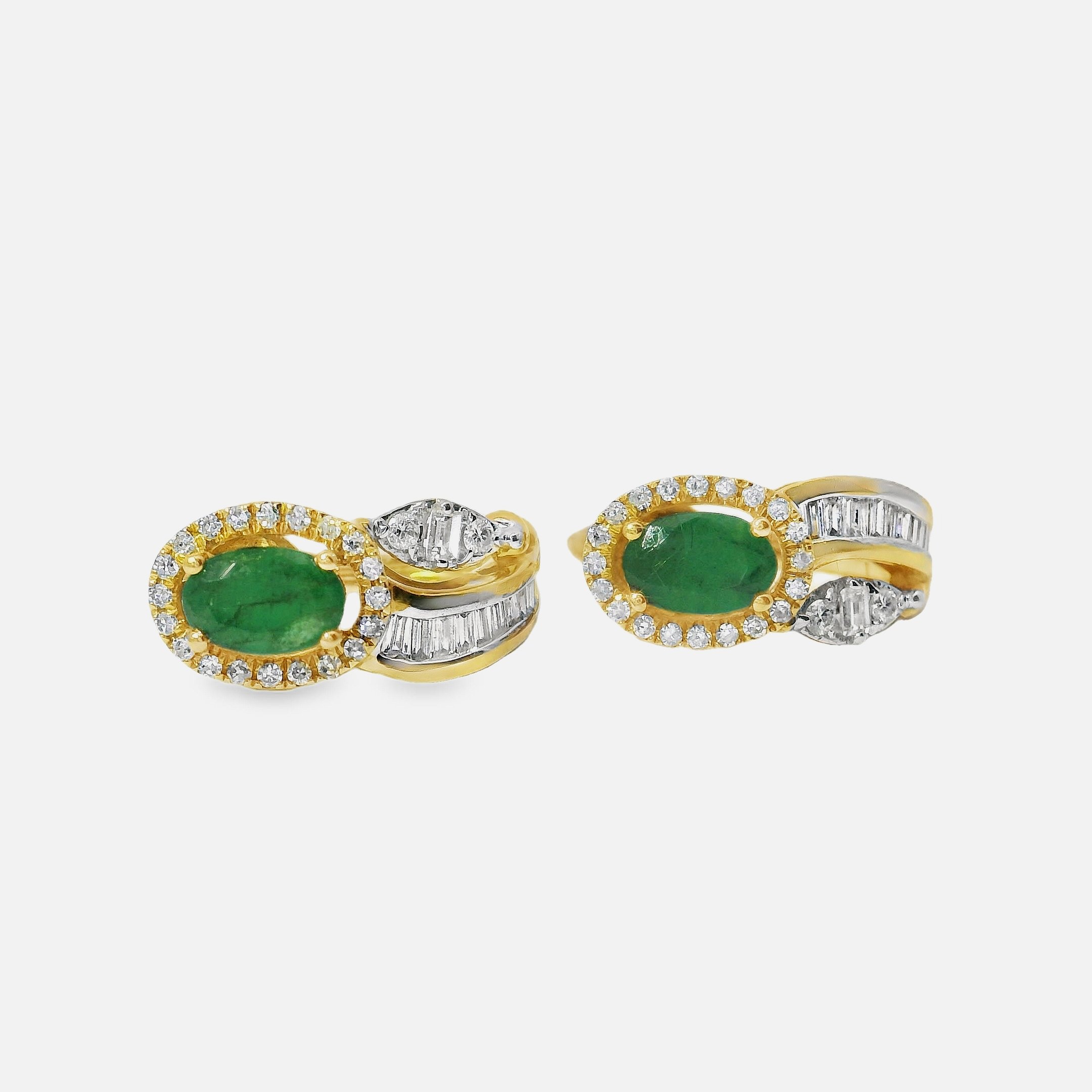 Emerald Swirl Earrings