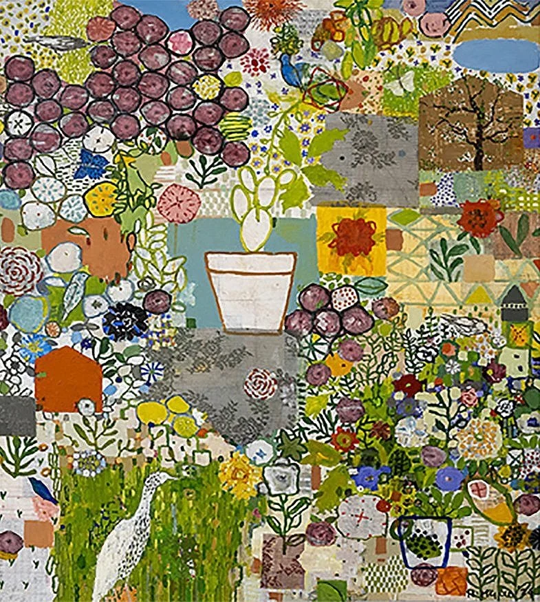 Romance 2401, 50"x40", mixed media