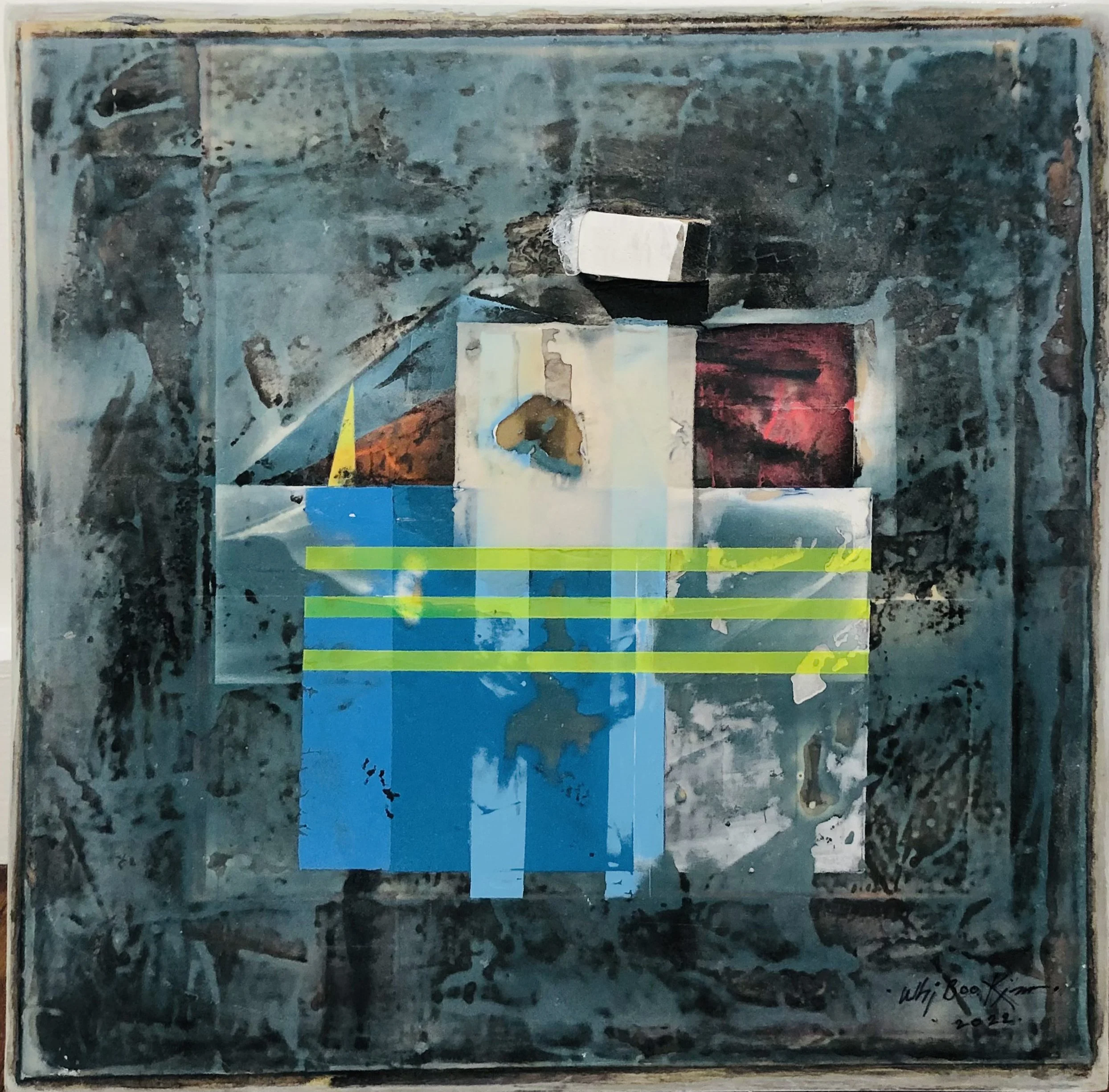 Geo 2010-2022, 34.29x34.29cm (13 ½ x 13 ½) mixed media