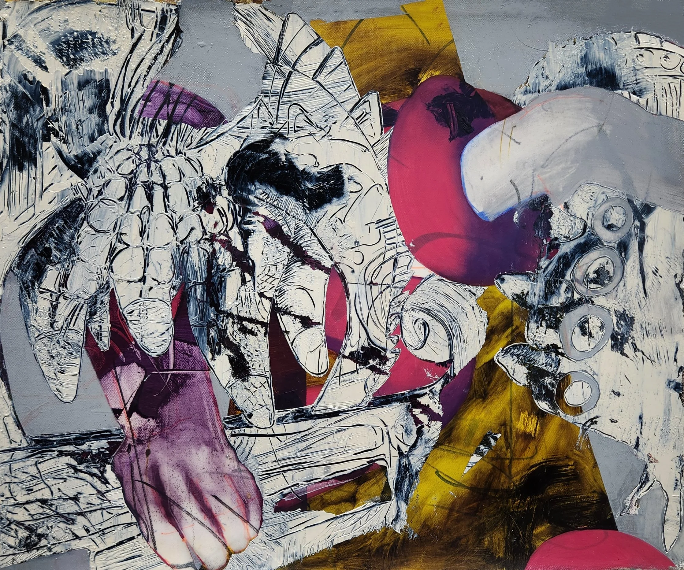 S26.D.3, 2026, Oil and Acrylic on canvas, 18 x 21 inches