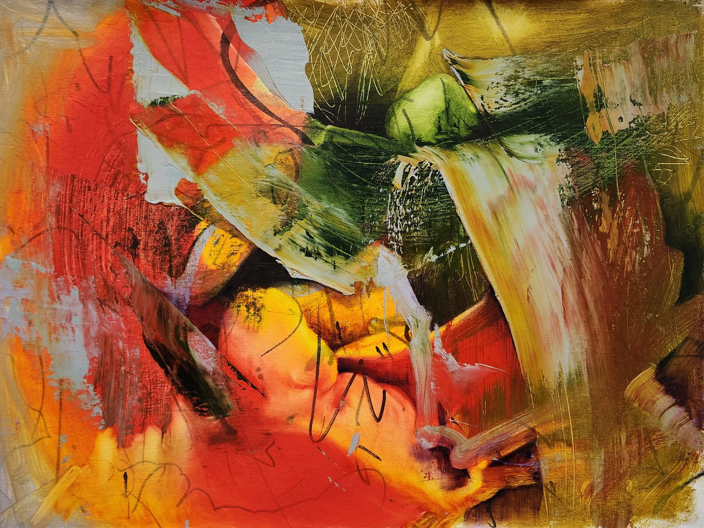S25.AE.6, 2025, Oil and Acrylic on canvas, 16 x 20 inches 