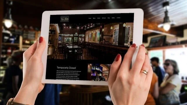 Vino Bella old home on tablet