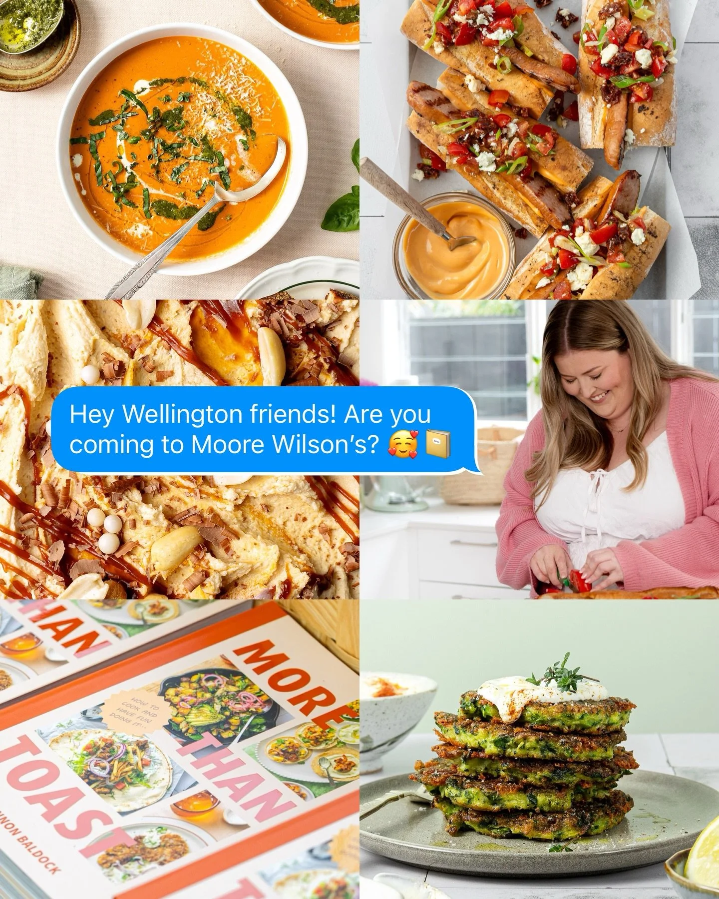 Welly, I&rsquo;m coming to visit this week 🤭🍅 I&rsquo;ll be hanging out with the @moorewilsons team from 11.30-12.30 both Friday and Saturday, chatting all things More Than Toast! If you want to get your book signed or grab a copy, plus have a litt