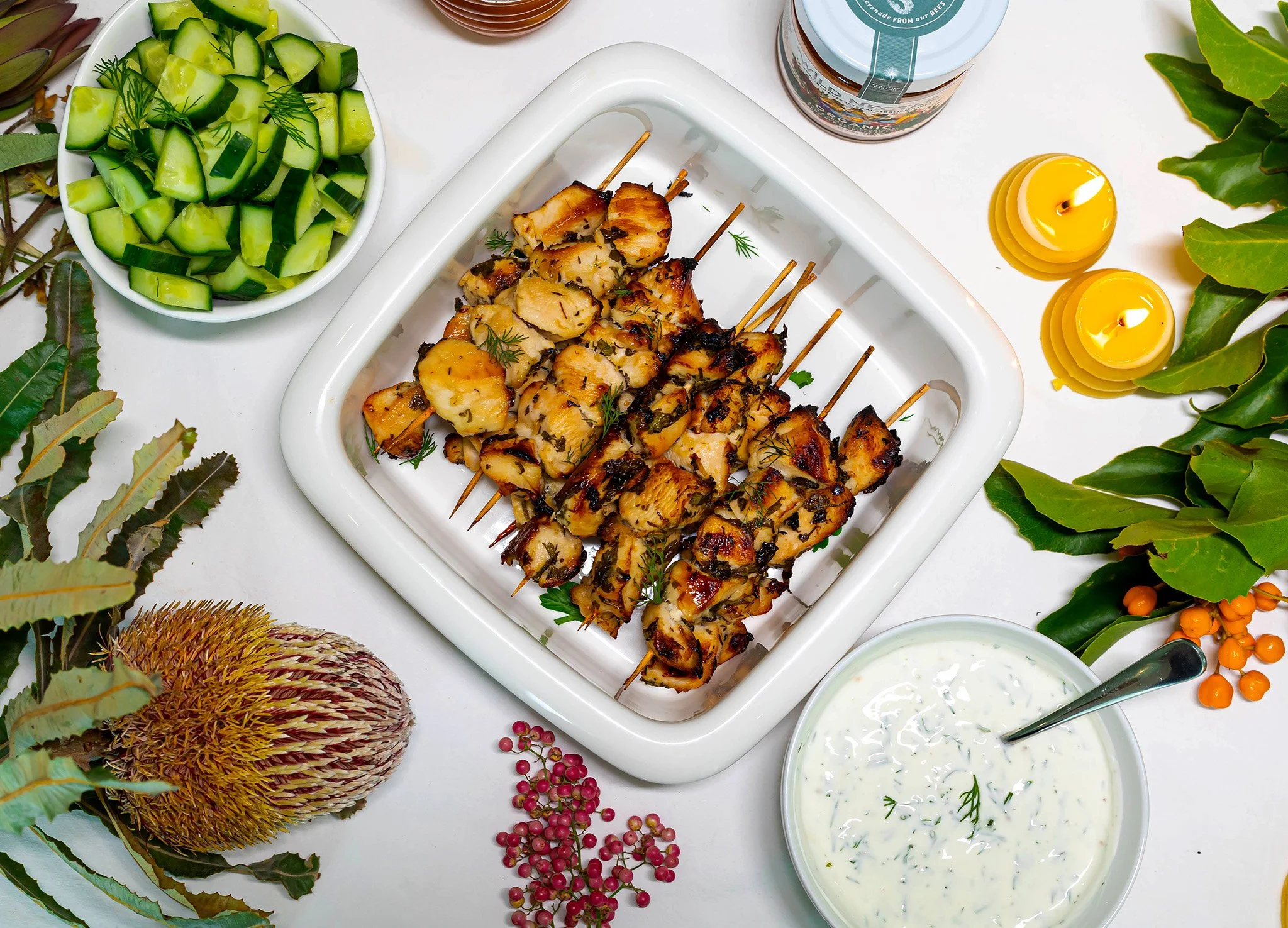 Honey Lemon Chicken Kebabs