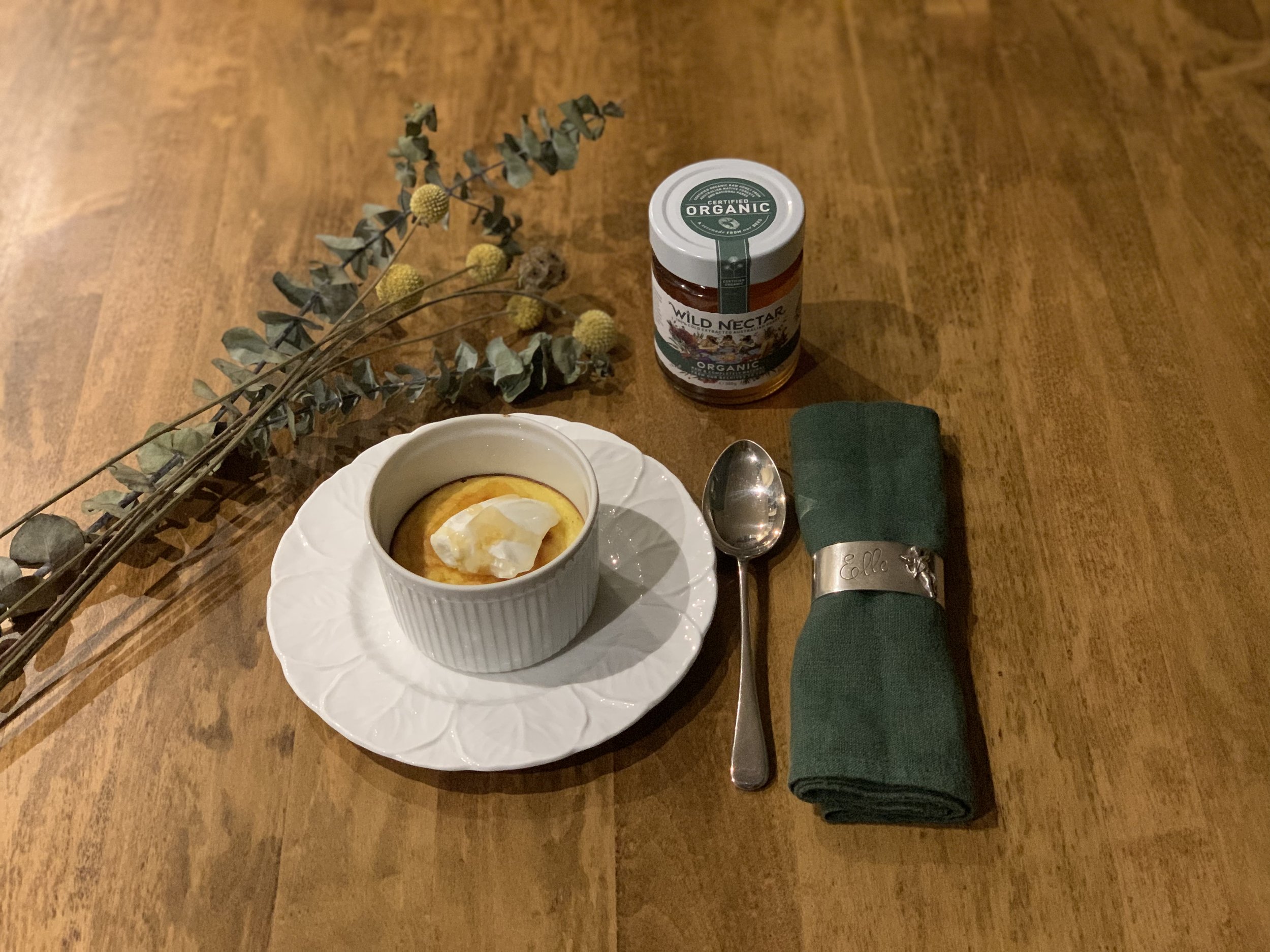 Honey, Polenta and Buttermilk Ricotta Pudding