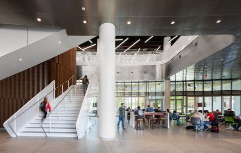 Modern arts center in Maryland designed by Megan Mitchell