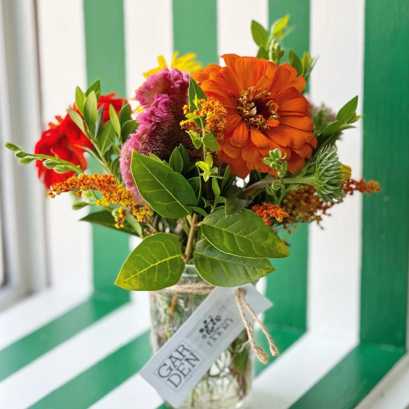 Homegrown and happy 🧡 Our Hometown Blooms arrangement changes weekly with the best local stems &mdash; grown nearby, arranged with love, and ready to brighten any day in Stillwater.