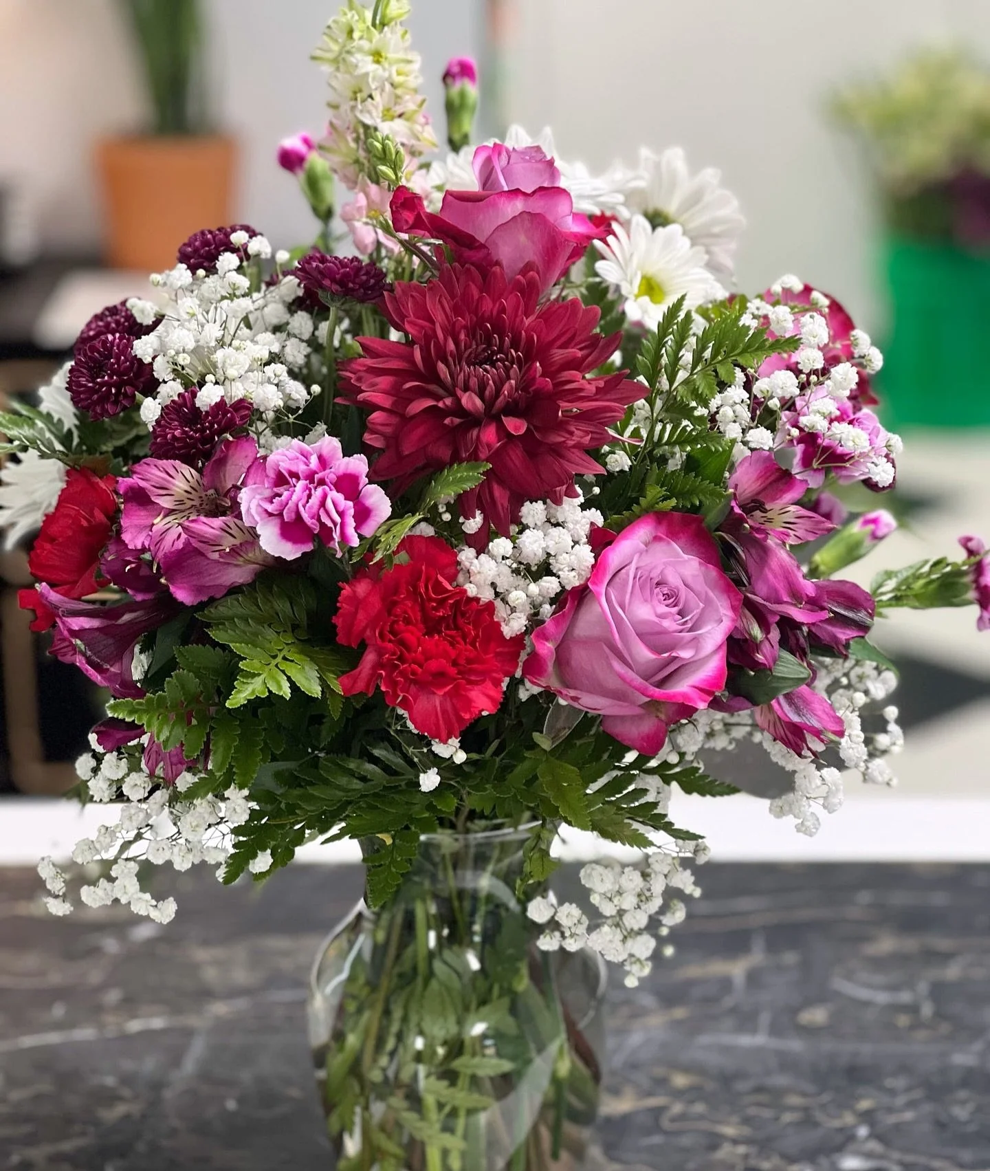 Brighten the day, the Garden Party way! 💐 Daily arrangements, handcrafted and delivered with love. 💜 Order yours today!