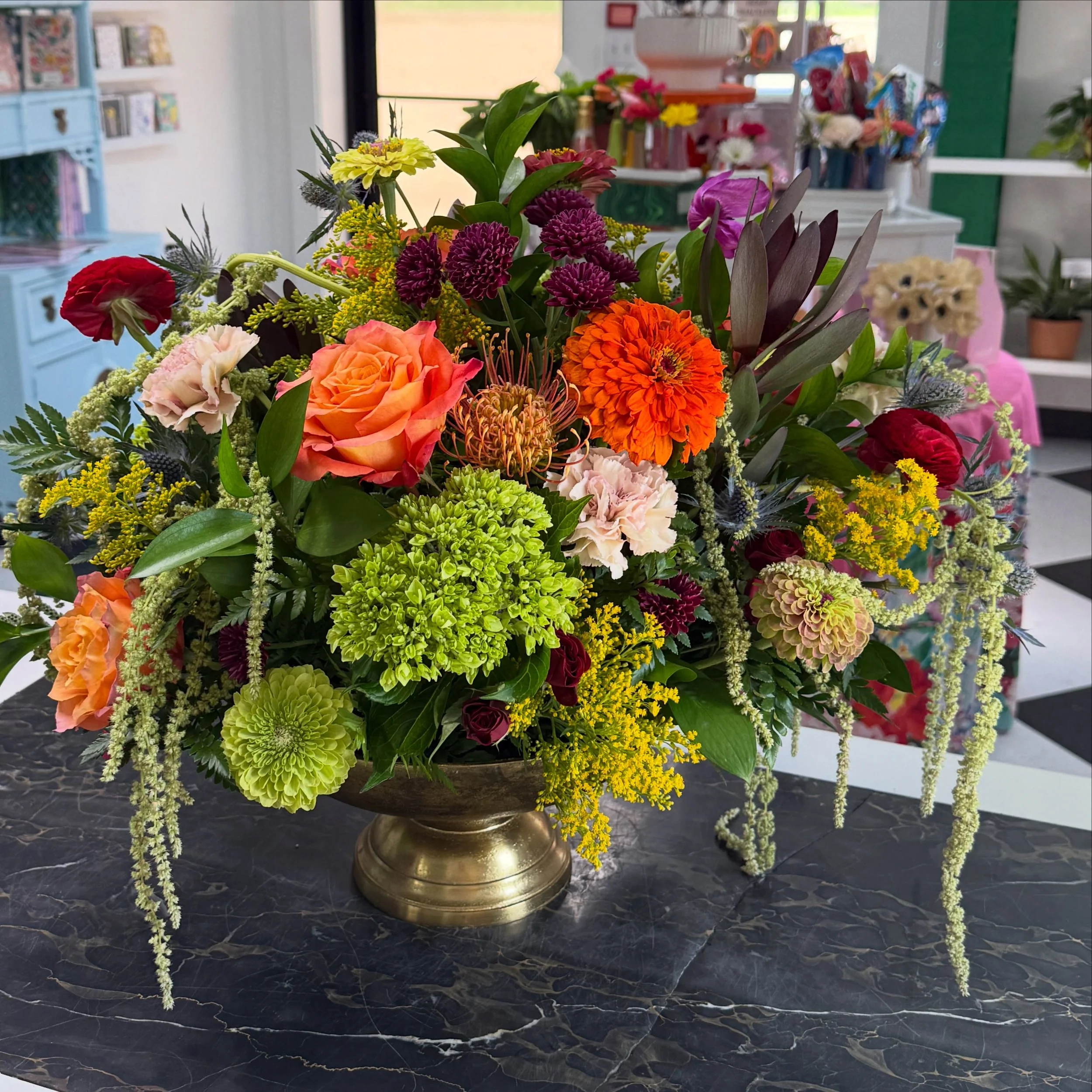 &ldquo;Beautiful arrangement for my sister&rsquo;s museum show, from start to finish. Katie was professional and really understood how I wanted the bouquet colors to match my sister&rsquo;s one-in-a-lifetime museum show. She accomplished it, and my s
