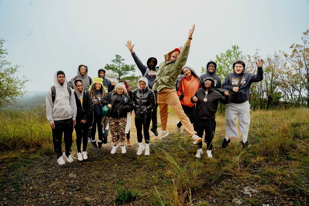 DOPE teens and adults celebrating outdoors