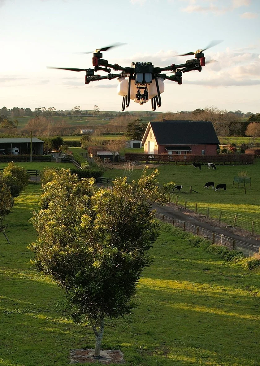 AeroSpray drone spraying farmland