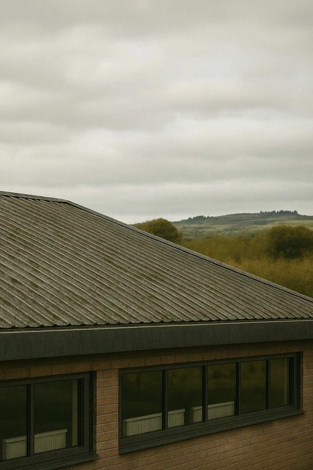 Large commercial roof ready for drone treatment