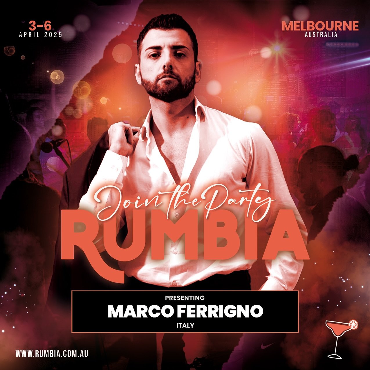 ARTIST ANNOUNCEMENT 2025 💥 
MARCO FERRIGNO - ITALY

We are beyond excited to have Marco and his team in Australia at Rumbia Festival 2025! This is an unmissable experience to work with one of the world&rsquo;s greatest Salseros in his unique Mambo s