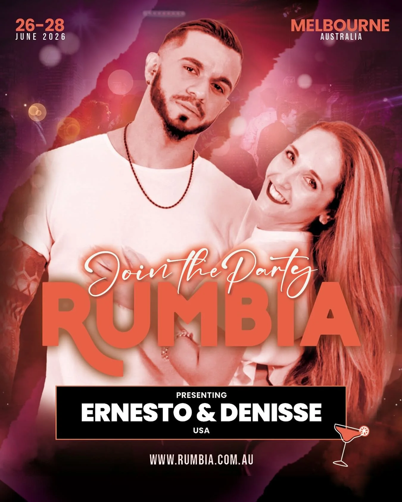 ARTIST ANNOUNCEMENT 2026 💥 ERNESTO &amp; DENISSE 

We are beyond excited to FINALLY be bringing the incredible @ernestoanddenisse from the USA to Rumbia 2026 for our 5 year anniversary! 
(Those of you that remember, E&amp;D were our original Interna
