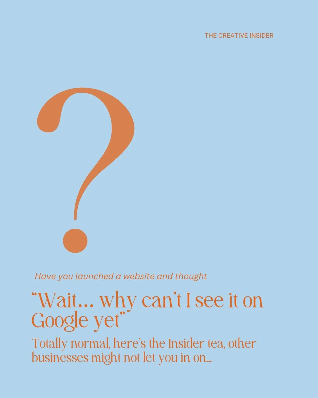Your site going live is step one, Google recognising it is step two 👏
 If you&rsquo;ve ever launched a brand new site and couldn&rsquo;t find it, you&rsquo;re not alone. 

The process takes time, trust, and SEO foundations&hellip; and that&rsquo;s e