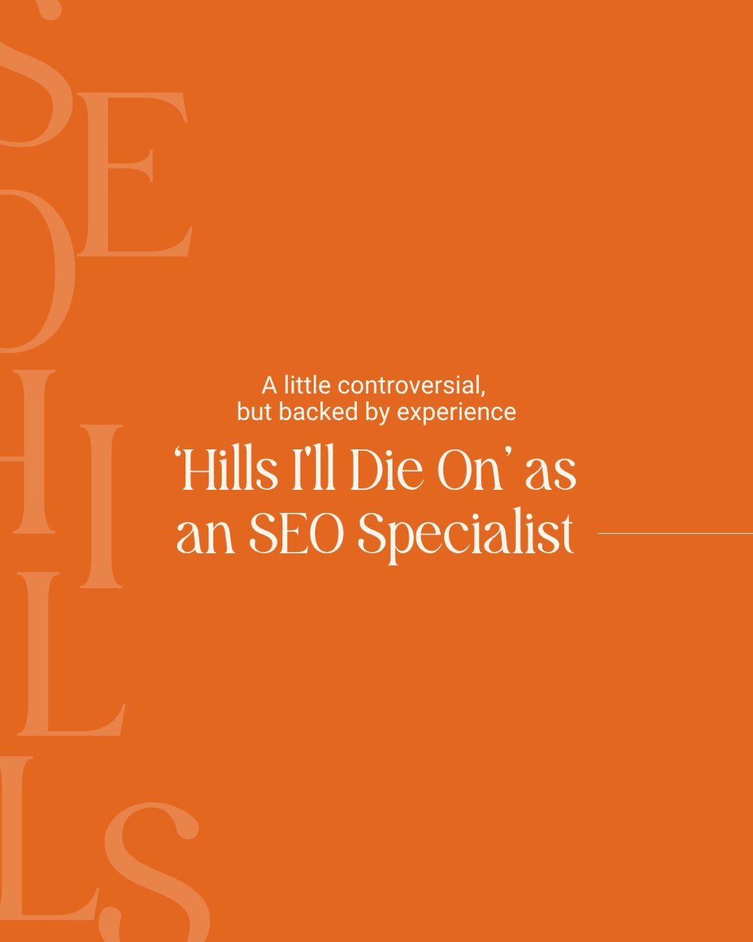 After spending years testing what actually works, consider this my list of SEO hot takes, but every one of them comes from experience, not theory.

Yes there will be trends, adaptations and growth in this space, but when it comes to non-negotiable in