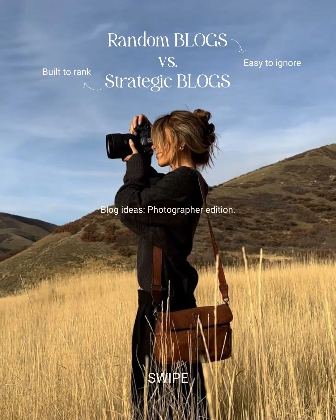 One shows people what they can do once they&rsquo;ve found you. The other? Well that helps the right people find YOU in the first place.

if every blog on your website is simply another gallery, you&rsquo;re missing out on the biggest opportunity SEO