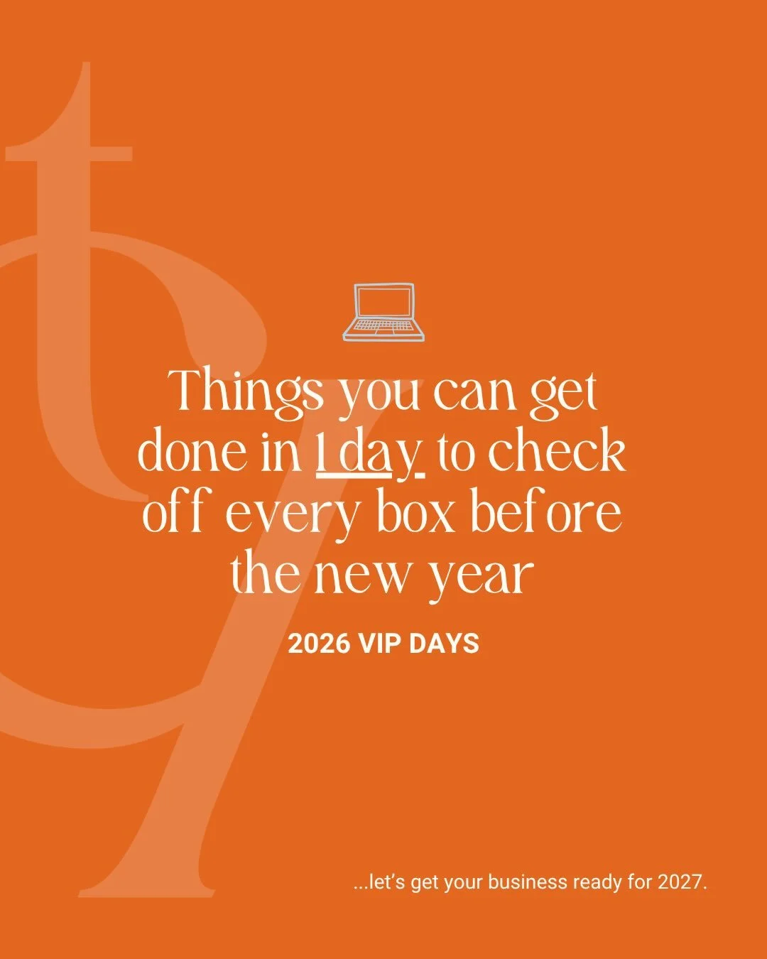 That business to-do list you&rsquo;ve been carrying around all year? Let&rsquo;s not take it into 2027 👀

You know the one&hellip;

The website updates you&rsquo;ve been meaning to make. The SEO you&rsquo;ve been putting off. The email sequences, un