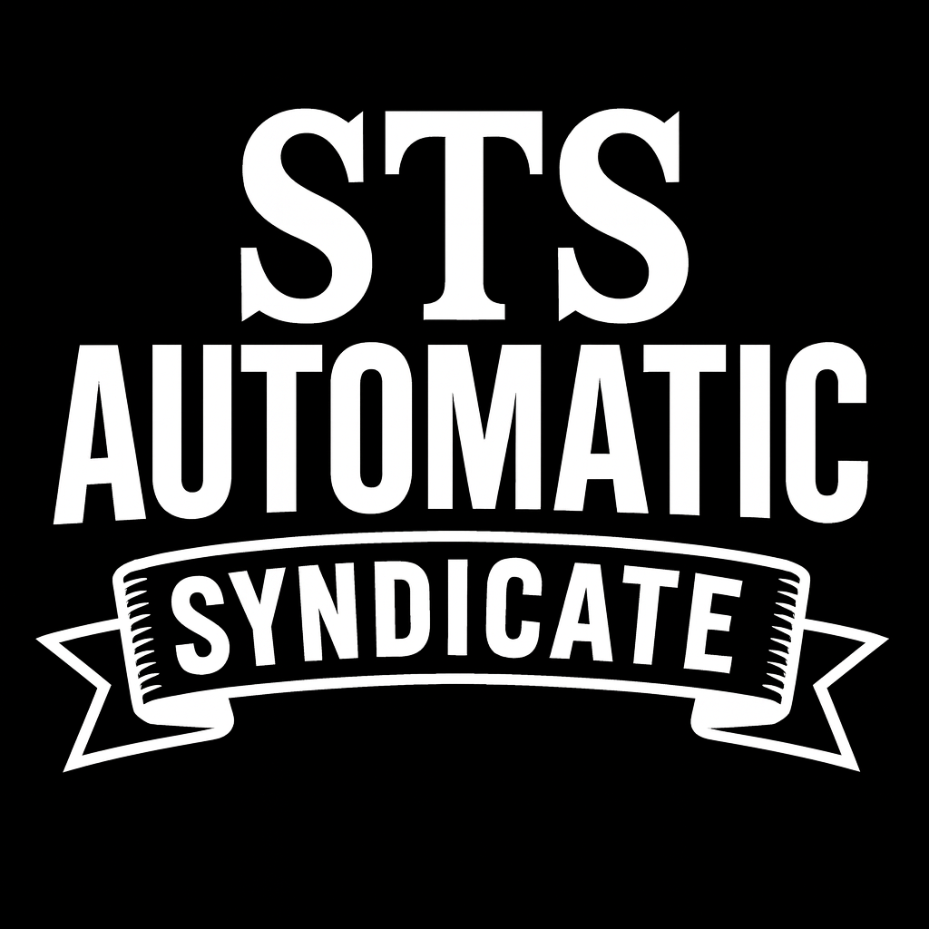 Logo of the Staten Island Automatic Syndicate with bold white text on black background