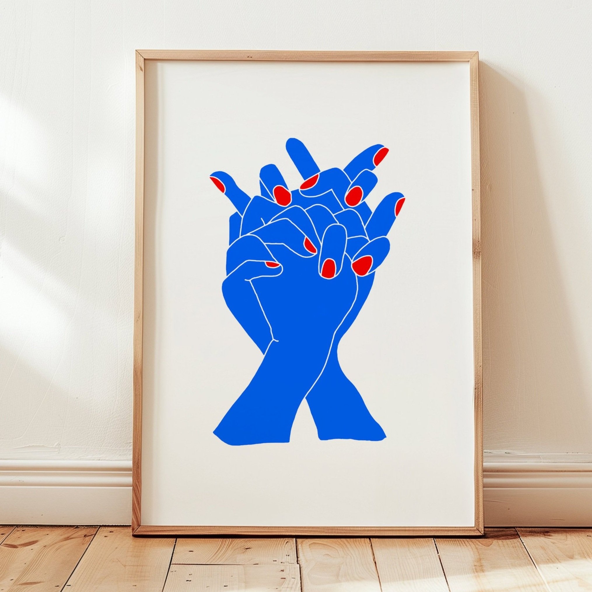 Holding Hands - Blue
