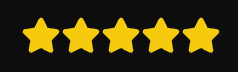 Five gold stars on a black background