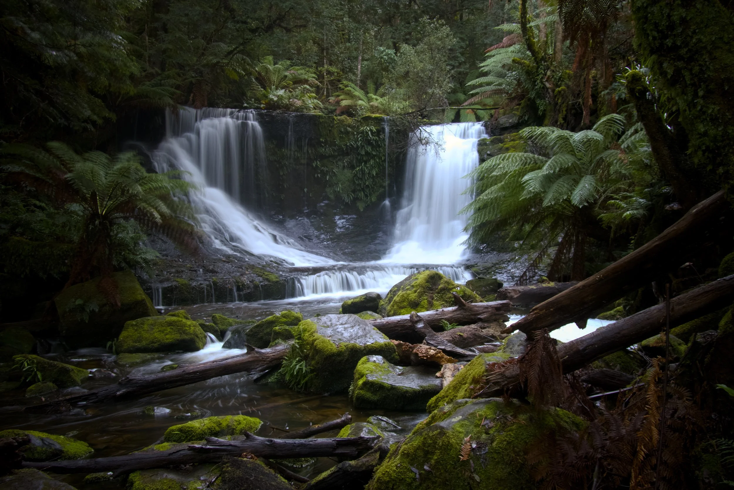 Horseshoe Falls in Mount Field National Park Tasmania.