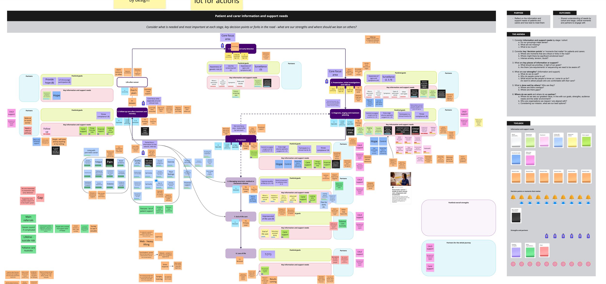 A map of the patient and carer journey for PanKind