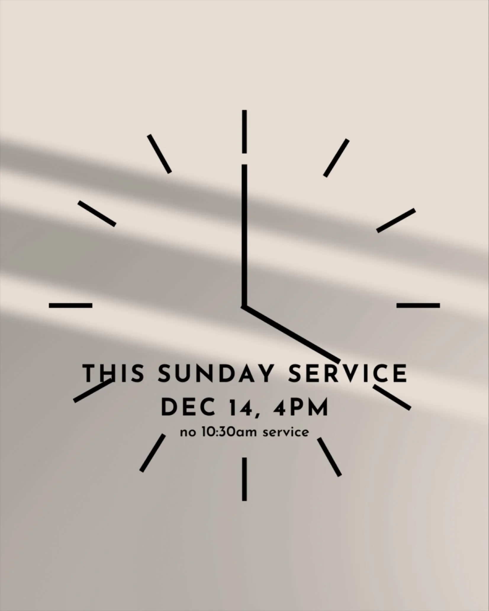Afternoon worship vibes incoming at MPC ⛪✨
 Dec 14 | 4PM only
 No morning service, we&rsquo;ll see you in the evening!