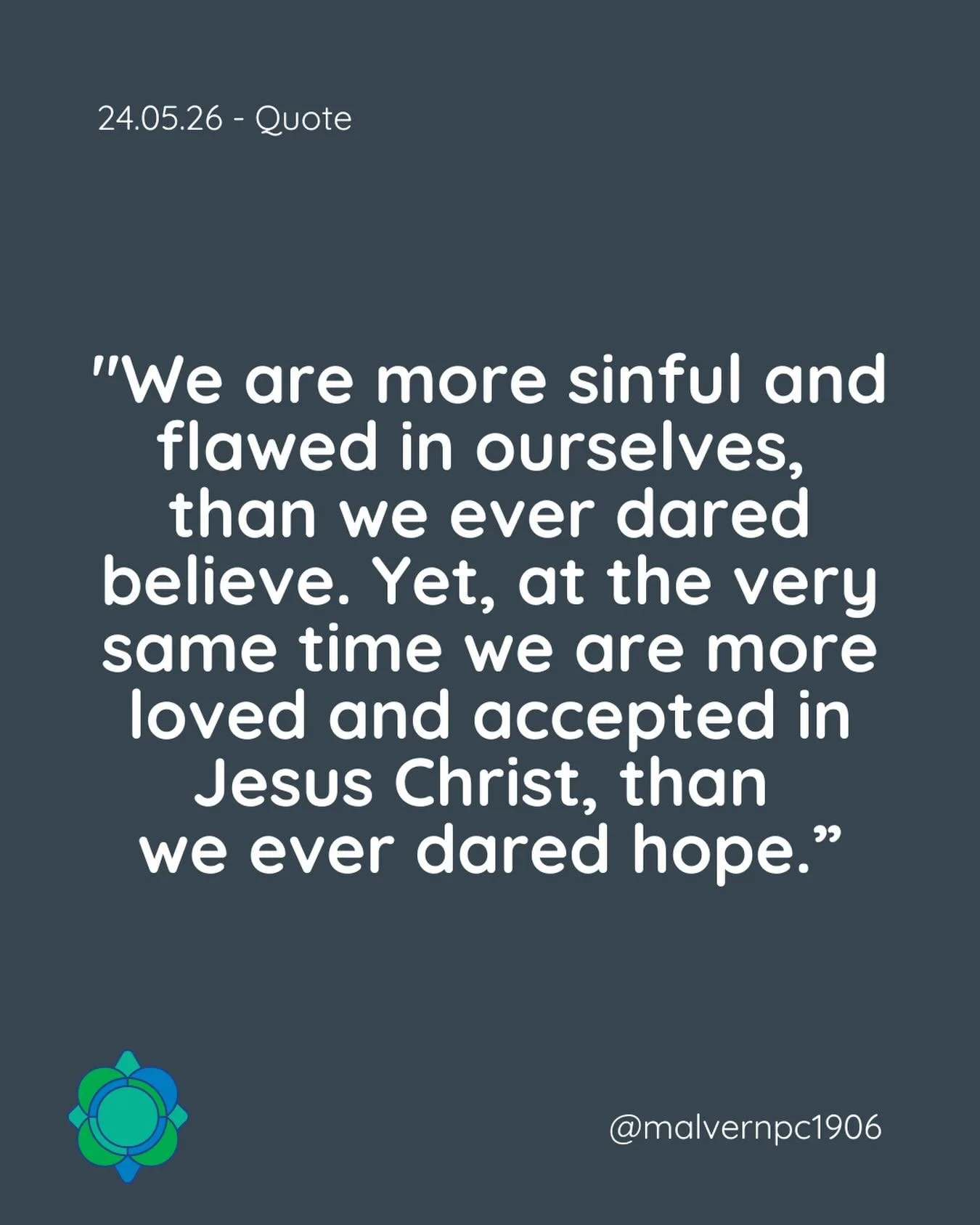This is the heart of the gospel, friends. 🙏 

More sinful than we dared believe&hellip; yet more loved than we ever dared hope. 

Let that sink in.

#sermonquote#malvernchurch#melbournechurch