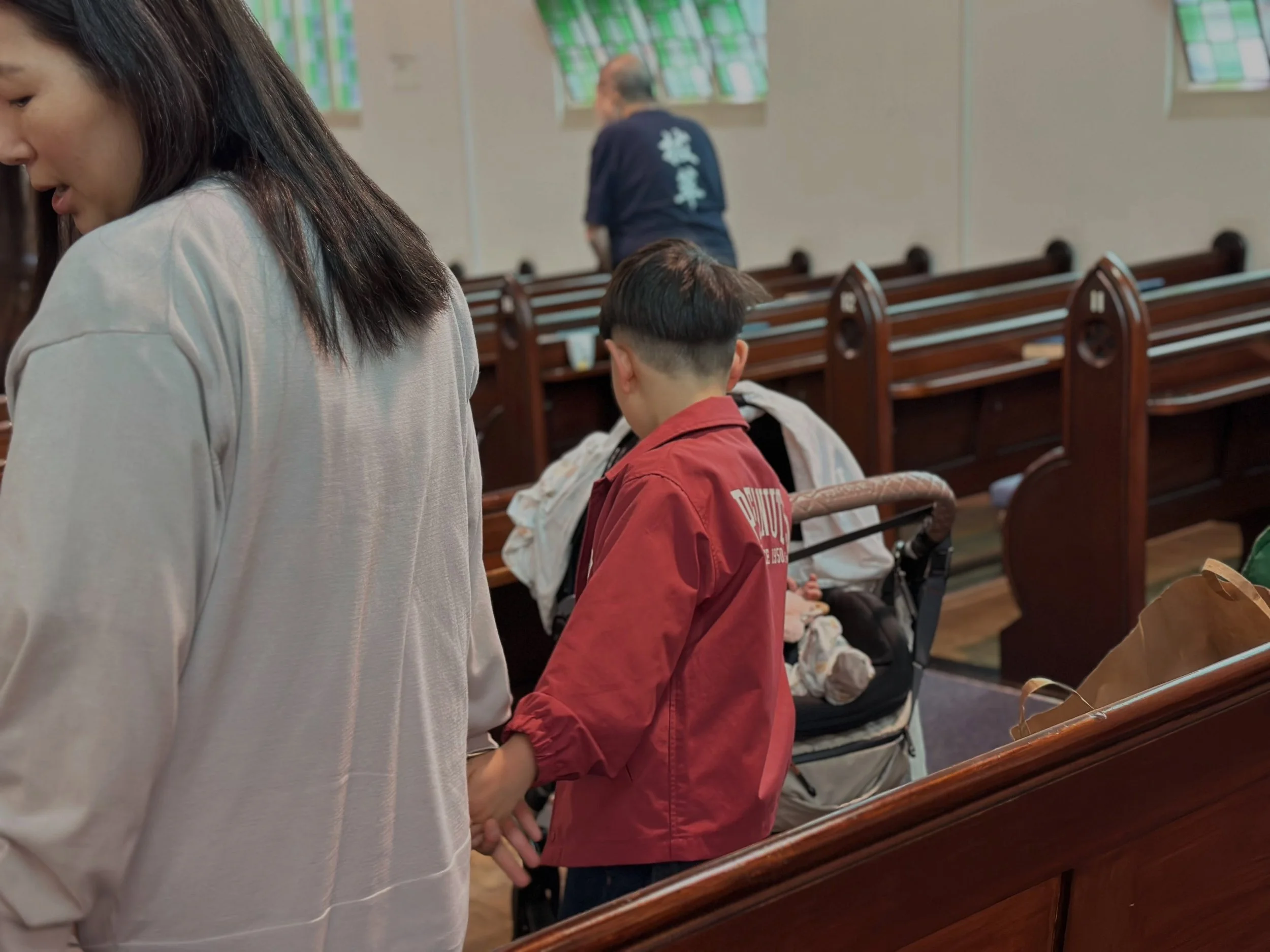 Gathered again.
Not because we&rsquo;ve got it all together,
but because Jesus does.
Sunday 10:30am &mdash; come sit with us.