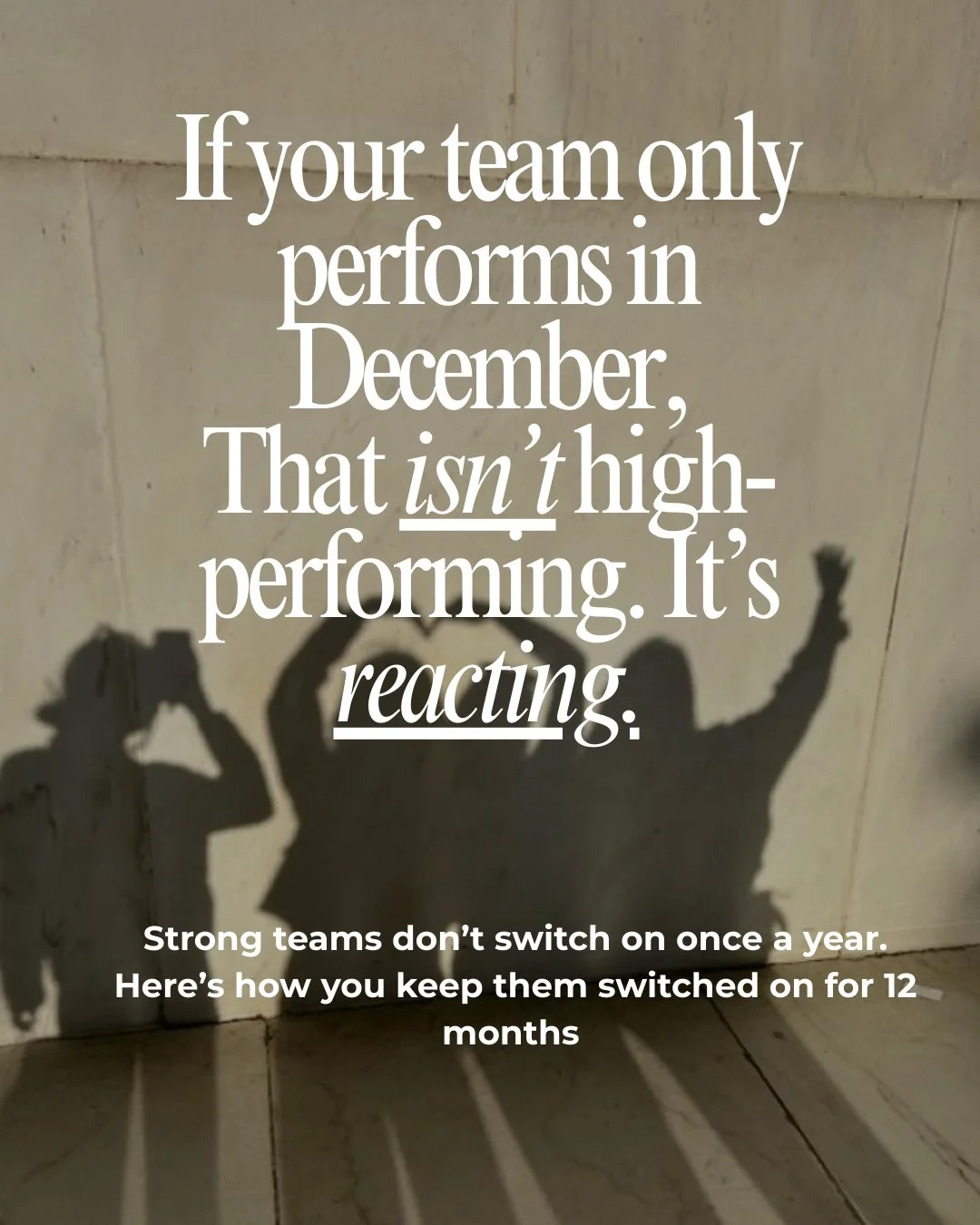 THE TRUTH ABOUT THIS TIME OF YEAR
Yes &mdash; business will always be busy.
That&rsquo;s not the problem.⚡

The difference is whether your team performs because of pressure&hellip;
or built through self-development

The goal isn&rsquo;t a strong fini