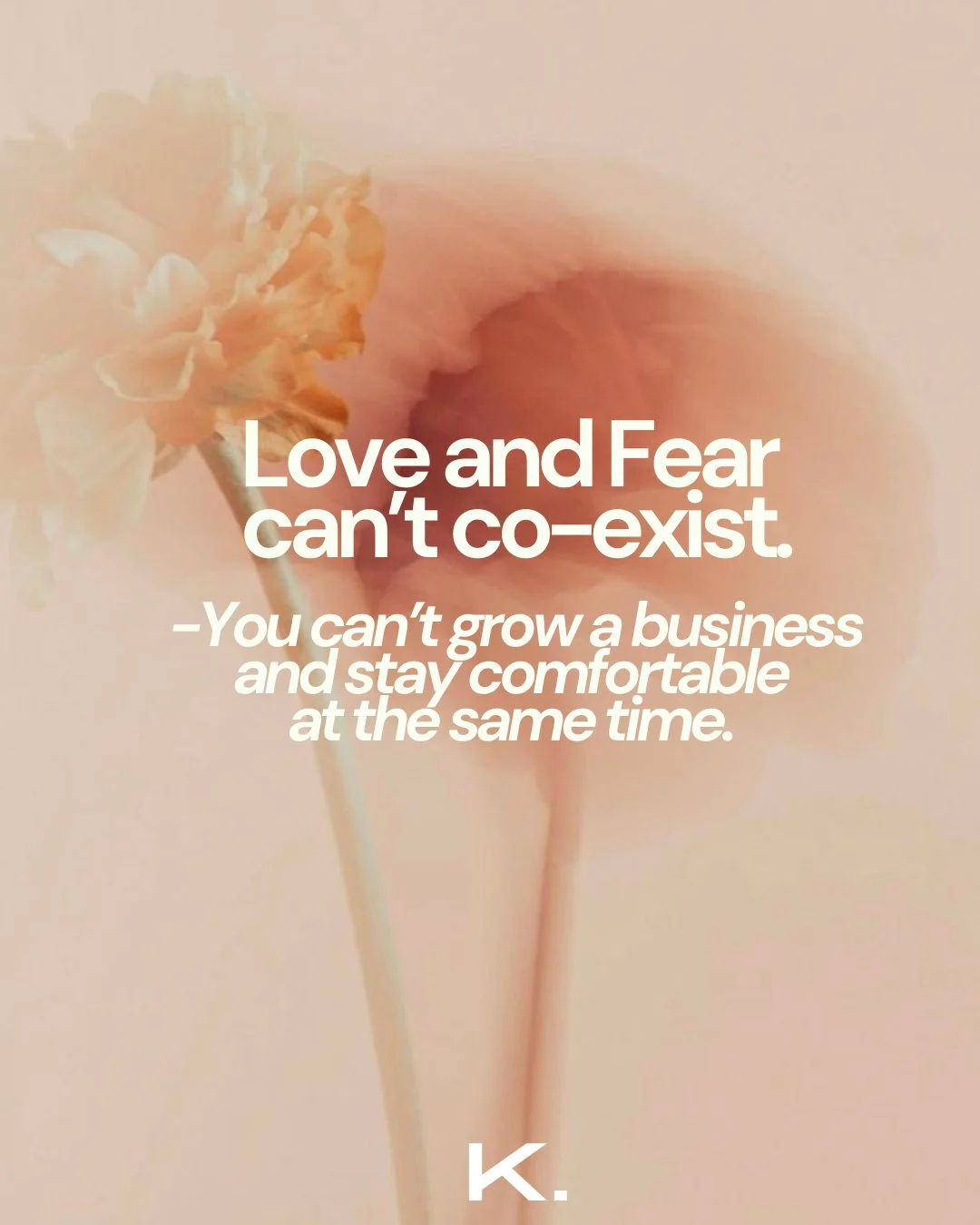 Love and fear can&rsquo;t coexist in business.
Fear makes you rush, underprice, and over-explain.
Love creates clarity, standards, and trust.

Fear asks, &ldquo;Will this work?&rdquo;
Love asks, &ldquo;Is this aligned?&rdquo;

One keeps you stuck.
On