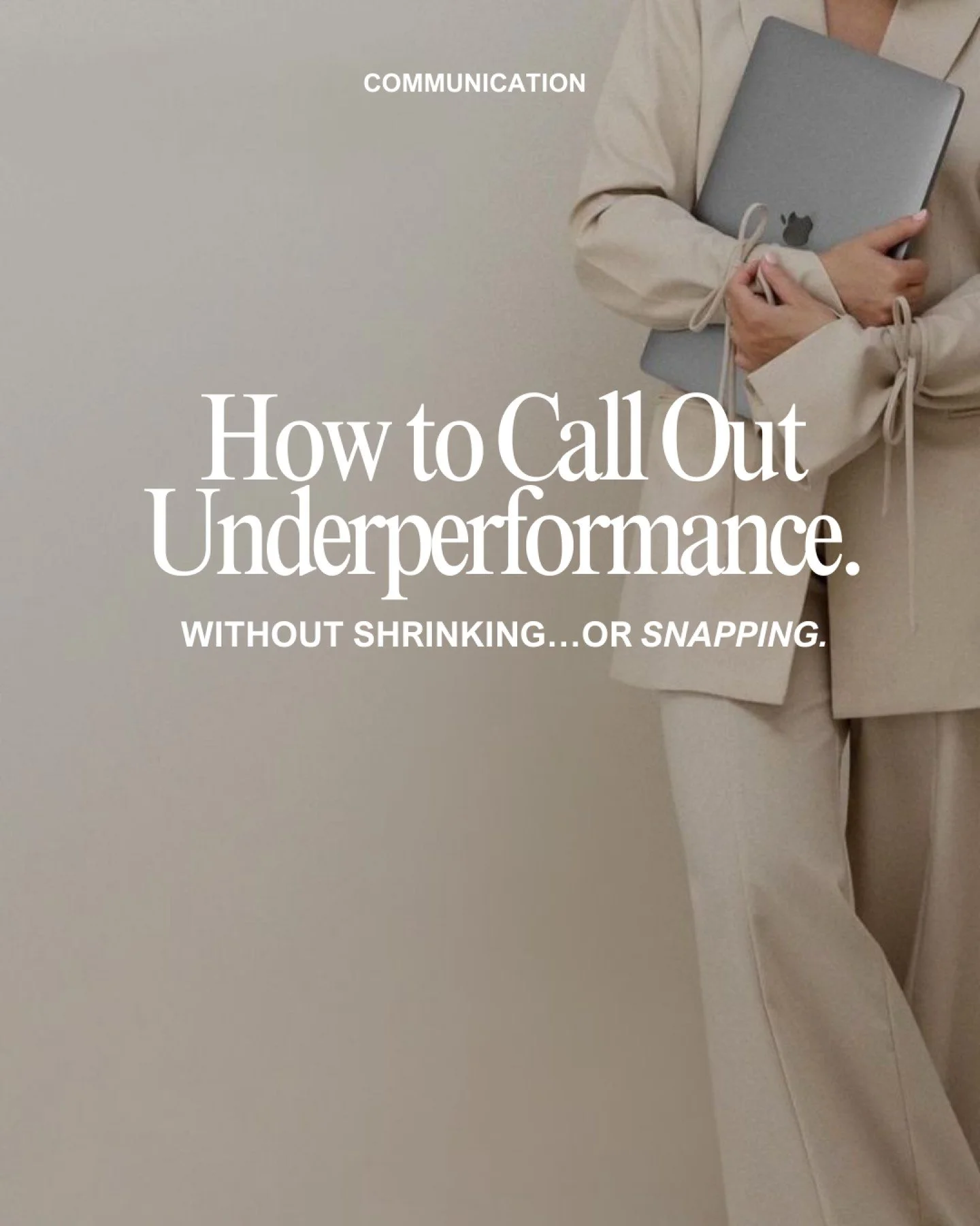 Most leaders don&rsquo;t struggle with standards.
They struggle with the moment those standards are tested.
Underperformance triggers two responses:
You shrink.
(So you don&rsquo;t upset them.)
Or you snap
(because you're over it.)
Both are nervous s