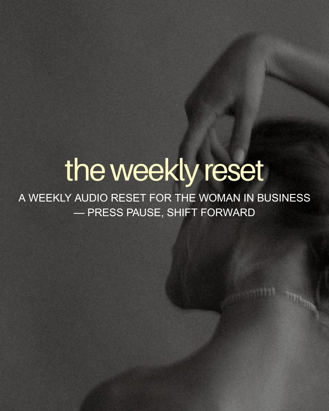 The Weekly Reset. Free. Weekly. 
Drops tomorrow