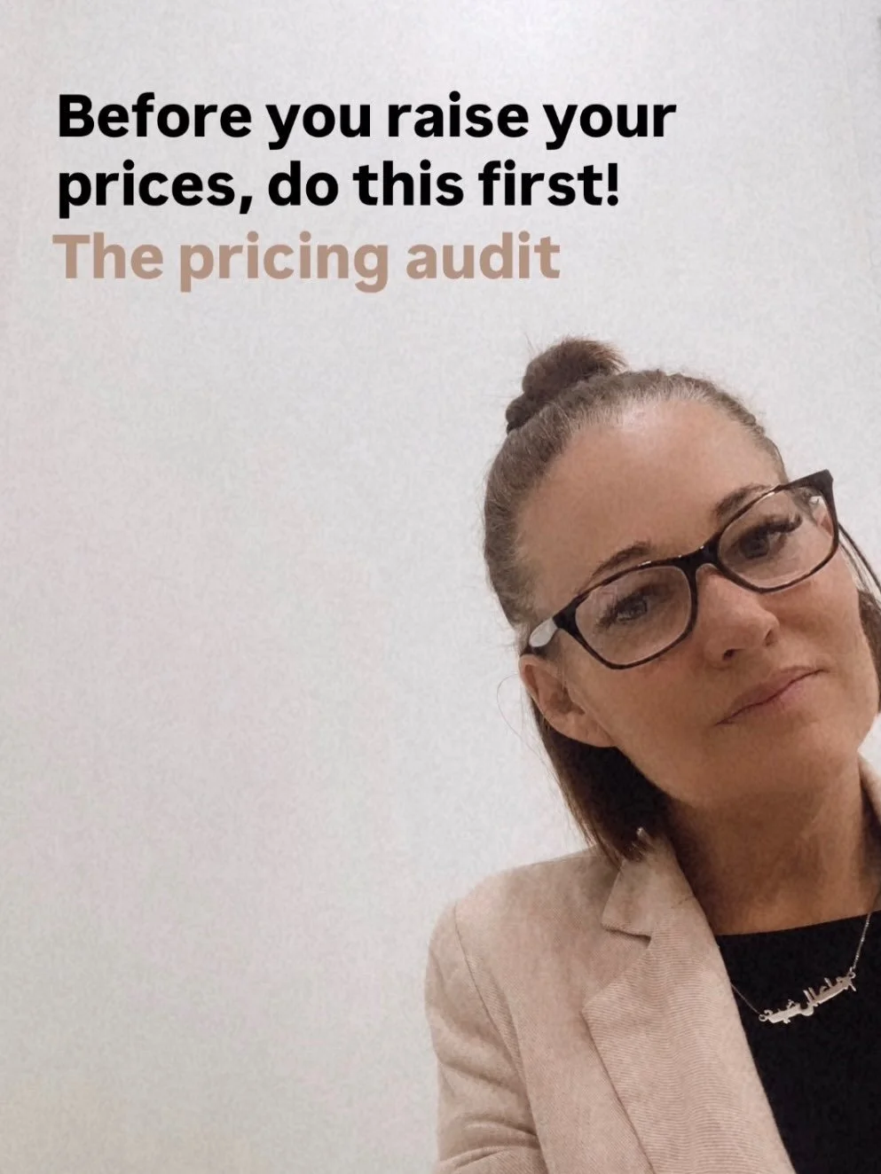Before you change your prices,
ask yourself this:

Is this actually a business problem?
Or am I uncomfortable being fully seen at that level?

Try this pricing audit to identify which one&hellip;