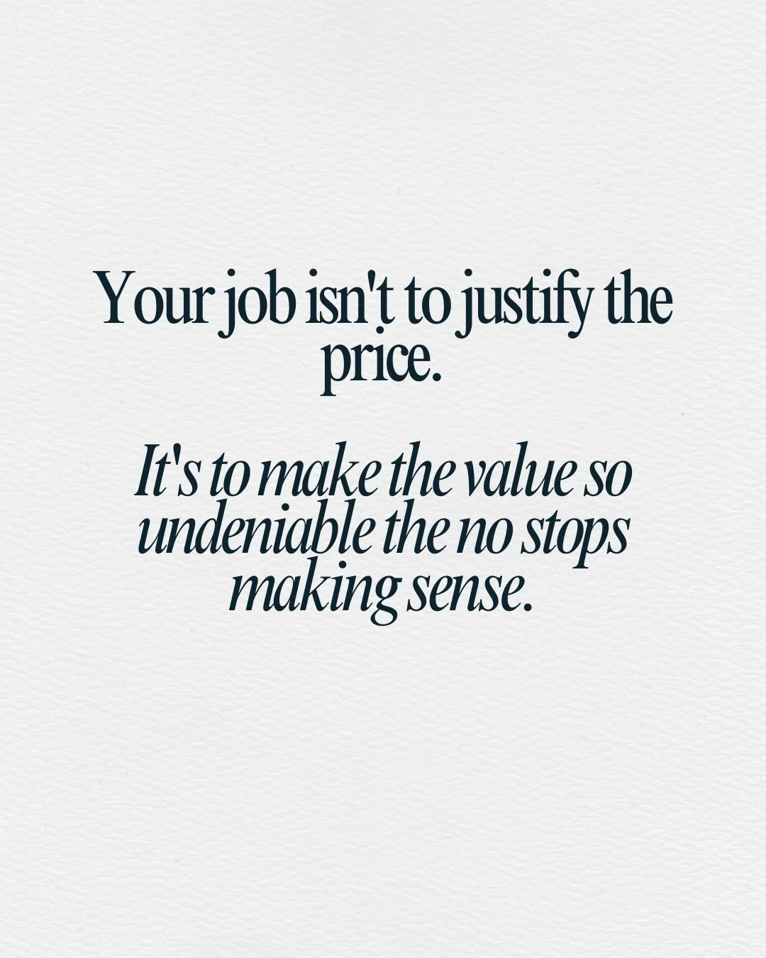 Stop over-explaining. 
Stop softening it. 
Stop talking.

The moment you start justifying, you've already told her it's negotiable.

The moment she feels genuinely seen and understood. That's what makes the no harder to find

Say the thing -
Let it l