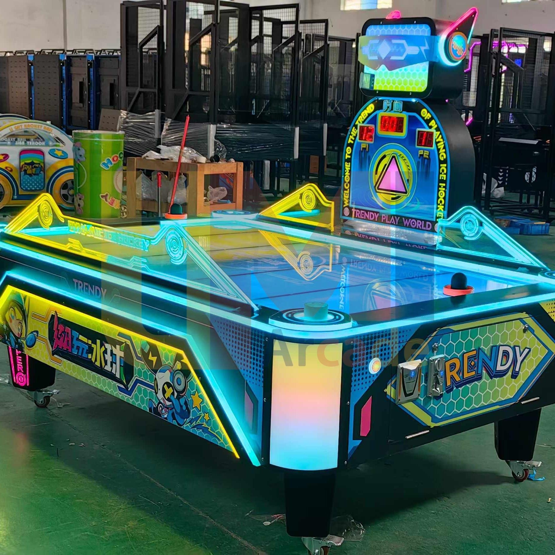 arcade automatic multi-ball hockey game machine