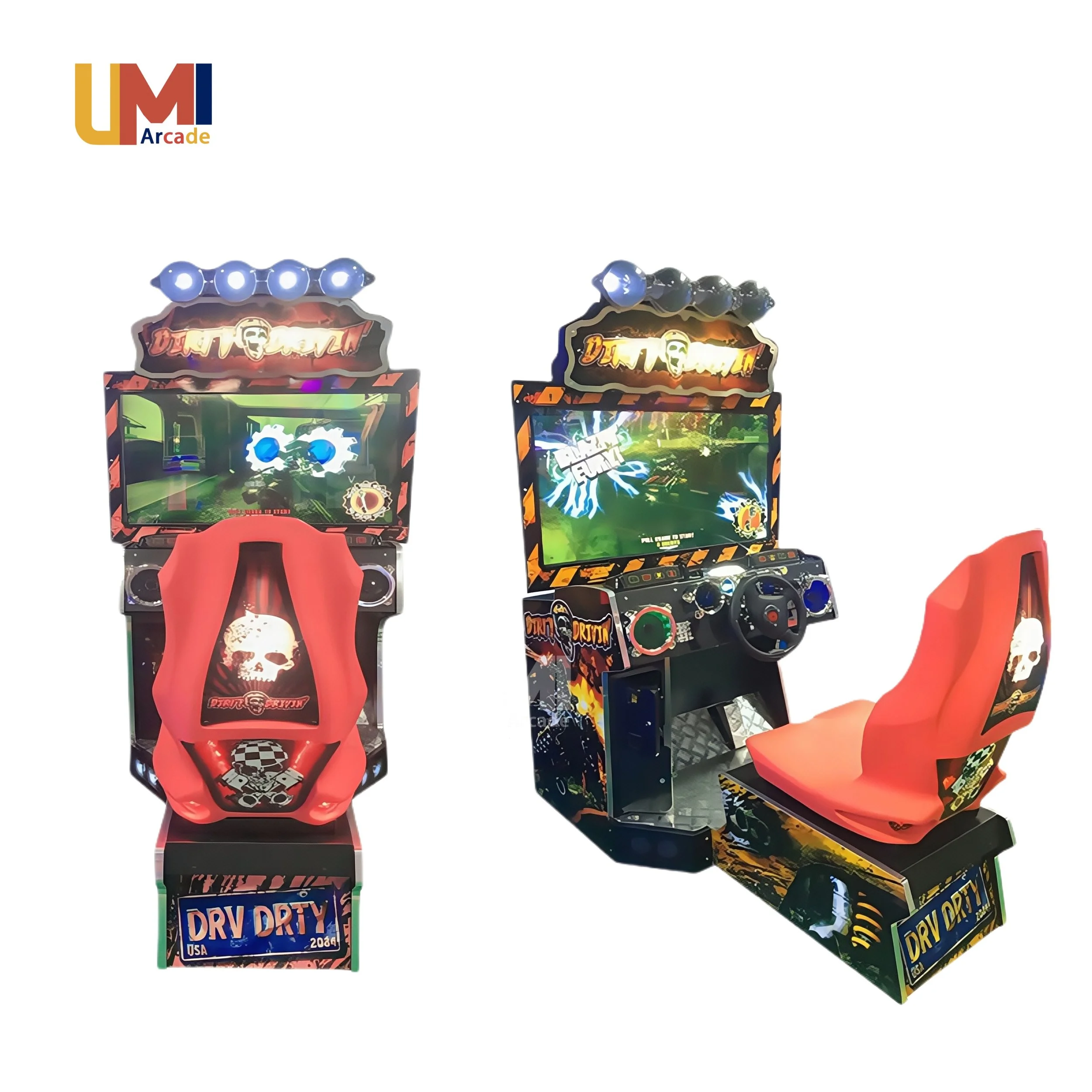 Deluxe 42-inch Savage Demon Drive driving simulator with metal pedals and racing seat