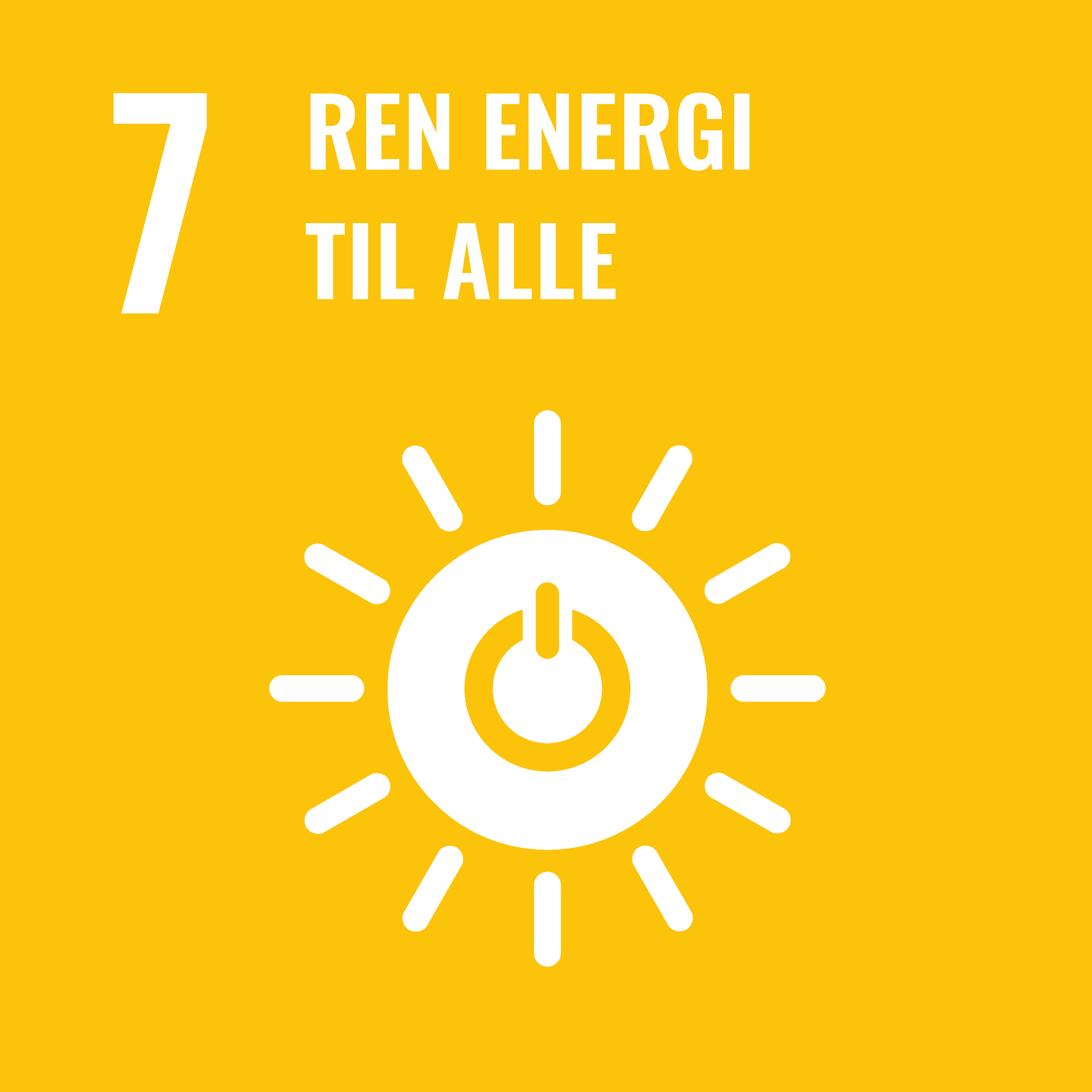 FNs bærekraftsmål ikon for ren energi til alle