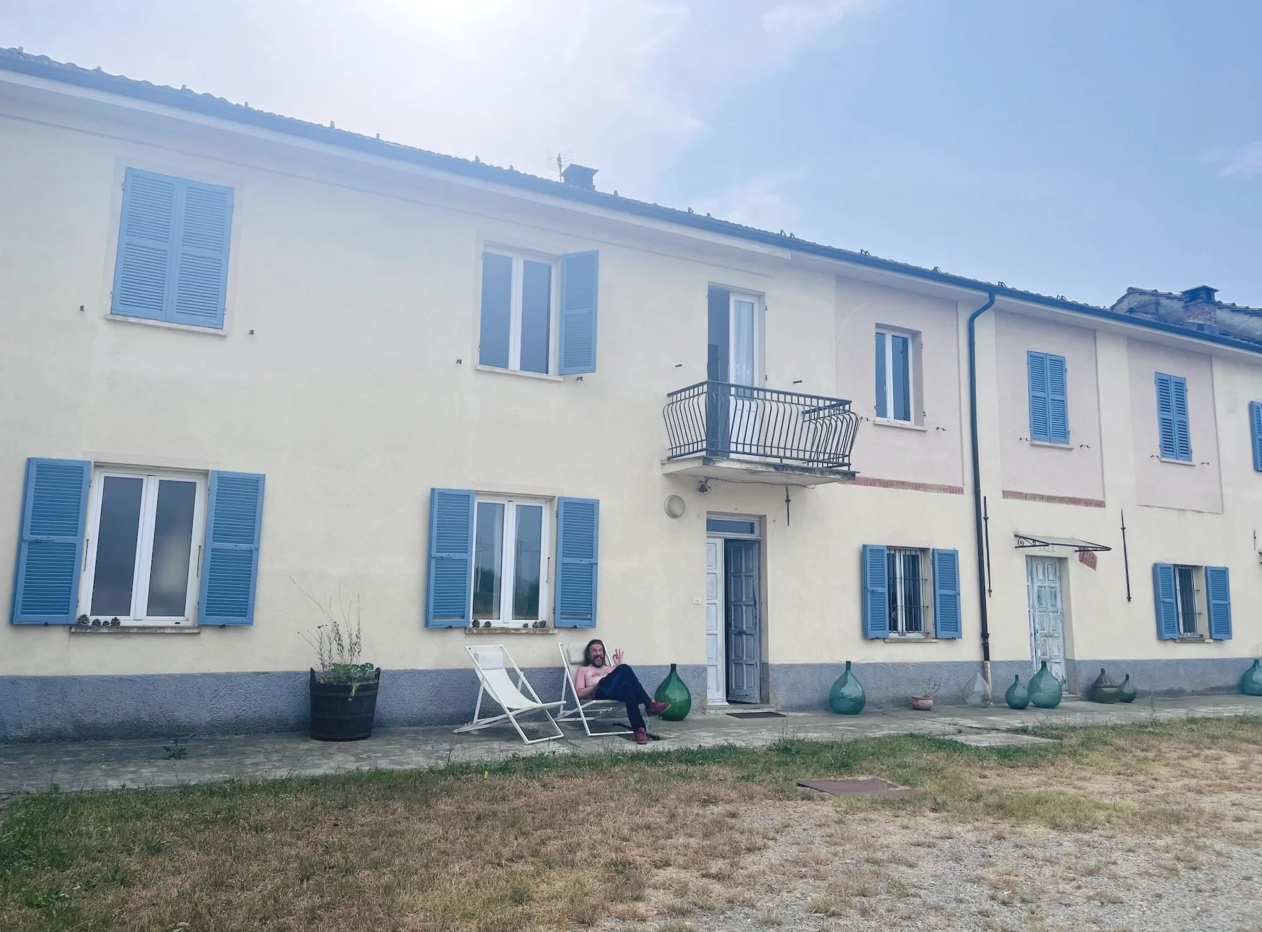 Painting of the shutters almost done - on this side of the house.