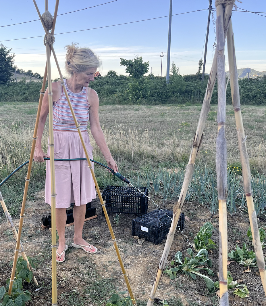 Rian and her garden
