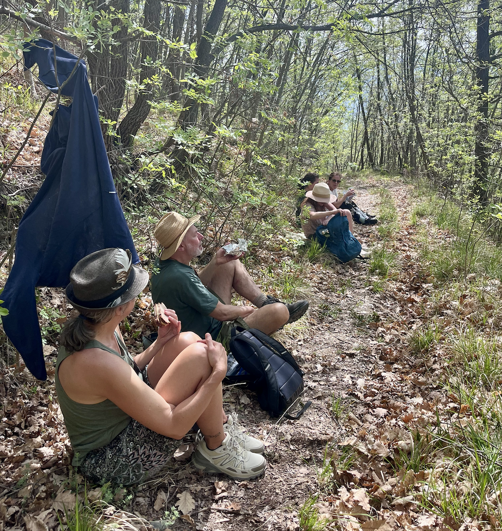 On a hike on the last day of the retreat