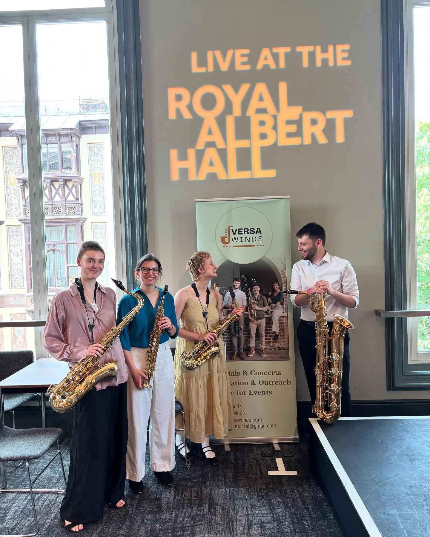 Almost a month later and we&rsquo;re still smiling after our sold out performances at the Elgar Room @royalalberthall !! 😁
Truly a magical day playing some of our favourite music to not one, but two delightful audiences in one day!! 🎷🎶 

Thank you