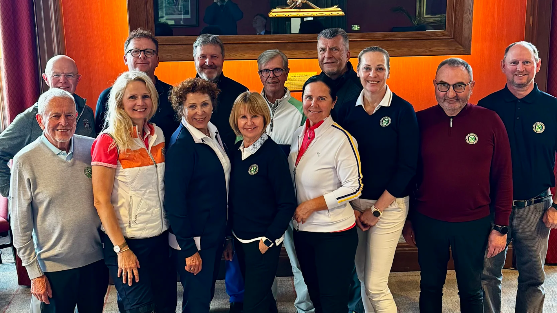 Group photo of golf tour group